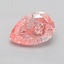 0.51 Ct. Fancy Vivid  Pink Pear Lab Grown Diamond