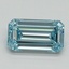 0.91 Ct. Fancy Vivid Blue Emerald Lab Grown Diamond