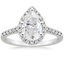 18K White Gold Odessa Halo Diamond Ring (1/5 ct. tw.), smalltop view