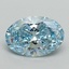 2.47 Ct. Fancy Vivid Blue Oval Lab Grown Diamond