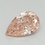 0.69 Ct. Fancy Vivid Pink Pear Lab Grown Diamond