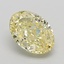 2.73 Ct. Fancy Intense Yellow Oval Lab Grown Diamond