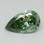 1.65 Ct. Fancy Vivid Green Pear Lab Grown Diamond