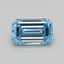 0.34 Ct. Fancy Intense Blue Emerald Lab Grown Diamond