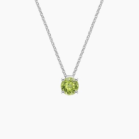 Floating Solitaire Peridot Pendant