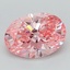 1.51 Ct. Fancy Vivid Pink Oval Lab Grown Diamond