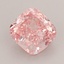 1.32 Ct. Fancy Vivid Pink Cushion Lab Grown Diamond