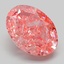 4.14 Ct. Fancy Vivid Pink Oval Lab Grown Diamond