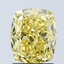 2.04 Ct. Fancy Vivid Yellow Cushion Lab Grown Diamond