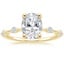 18K Yellow Gold Aimee 1.4mm Diamond Ring, smalltop view