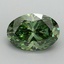 1.60 Ct. Fancy Vivid Green Oval Lab Grown Diamond