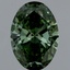 3.51 Ct. Fancy Vivid Green Oval Lab Grown Diamond