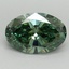 2.08 Ct. Fancy Vivid Pacific Green Oval Lab Grown Diamond