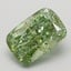3.02 Ct. Fancy Vivid  Green Cushion Lab Grown Diamond