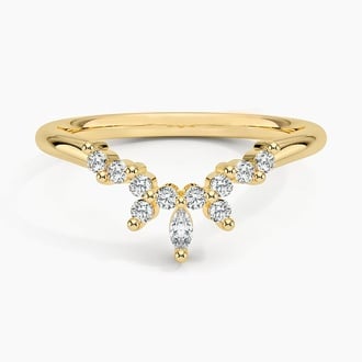 Luxe Nadia Contoured Diamond Ring in 18K Yellow Gold