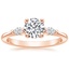 14K Rose Gold Gia Diamond Ring, smalltop view