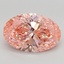 3.03 Ct. Fancy Vivid  Pink Oval Lab Grown Diamond