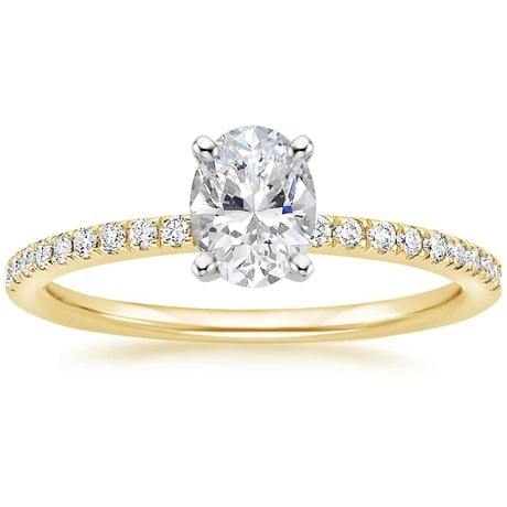 18K Yellow Gold Ballad Diamond Ring (1/8 ct. tw.) with Flair Diamond Ring (1/6 ct. tw.)