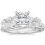 Platinum Amaranta Diamond Ring (1/2 ct. tw.) with Winding Willow Diamond Ring