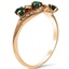 The Mendie Ring, smalltop view on a hand