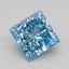 0.55 Ct. Fancy Vivid Blue Princess Lab Grown Diamond