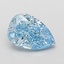 1.07 Ct. Fancy Vivid Blue Pear Lab Grown Diamond