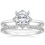 Platinum Gardenia Diamond Ring with Sia Diamond Ring (1/8 ct. tw.)