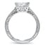 Diamond Prong Pave Milgrain Engagement Ring, smallside view