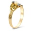 The Zofia Ring, smalltop view on a hand