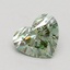 1.00 Ct. Fancy Vivid Green Heart Lab Grown Diamond
