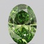 1.00 Ct. Fancy Vivid  Green Oval Lab Grown Diamond