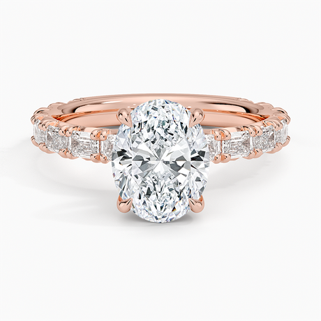 14K Rose Gold Nathalie Emerald-Cut Diamond Ring (3/4 ct. tw.)