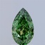 1.12 Ct. Fancy Vivid Green Pear Lab Grown Diamond
