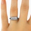 The Remey Ring, smalltop view on a hand