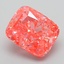 5.09 Ct. Fancy Vivid Pink Cushion Lab Grown Diamond