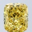 4.07 Ct. Fancy Vivid Yellow Cushion Lab Grown Diamond