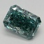 2.18 Ct. Fancy Vivid Green Radiant Lab Grown Diamond