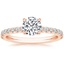 14K Rose Gold Amelie Half Coverage Diamond Ring, smalltop view