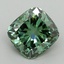 2.72 Ct. Fancy Vivid Pacific Green Cushion Lab Grown Diamond