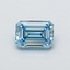 1.01 Ct. Fancy Vivid  Blue Emerald Lab Grown Diamond