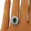 The Jaye Ring, smalltop view on a hand
