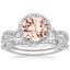 18KW Morganite Luxe Willow Halo Diamond Bridal Set (5/8 ct. tw.), smalltop view