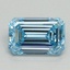 1.13 Ct. Fancy Intense Blue Emerald Lab Grown Diamond