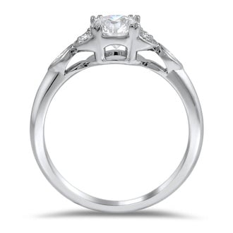 Custom Vintage-Inspired Crescent Moon Diamond Ring