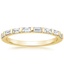 18K Yellow Gold Barre Diamond Ring (1/4 ct. tw.), smalltop view