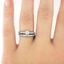 The Juliette Ring Set, smalltop view on a hand