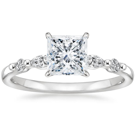 18K White Gold Petite Versailles Diamond Bridal Set (3/8 ct. tw.)