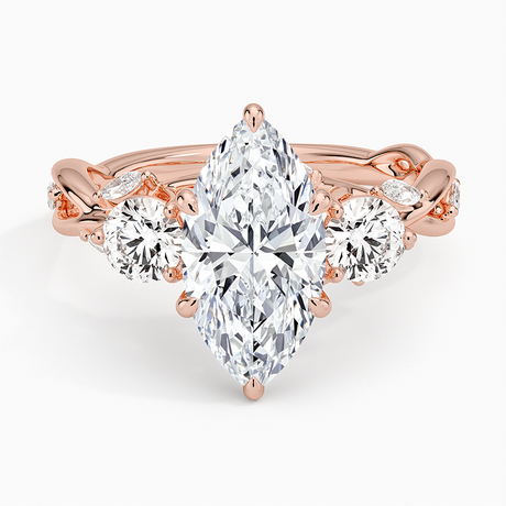 14K Rose Gold Secret Garden Three Stone Diamond Ring (3/4 ct. tw.)