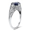 The Loreen Ring, smalltop view on a hand