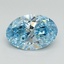 3.18 Ct. Fancy Vivid Blue Oval Lab Grown Diamond